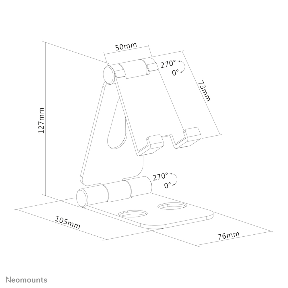 Neomounts DS10-160SL1 Telefon-Ständer bis zu 7" - faltbar - universal